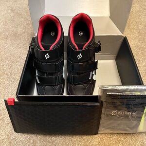 Peloton Black and Red Cycling Shoes